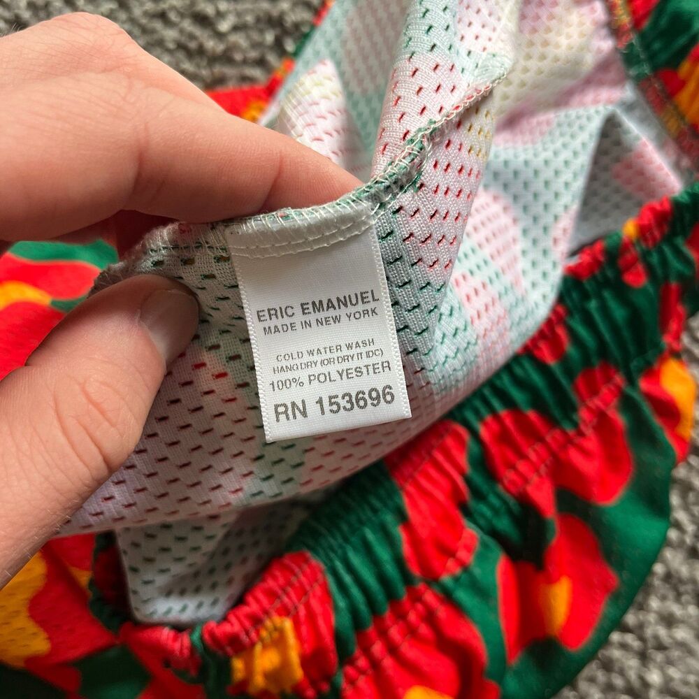 Eric Emanuel Ee Basic Core Shorts Mesh Green Chee… - image 4